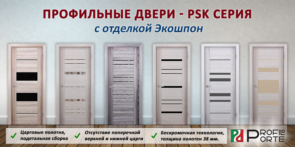Профильные двери новой серии PSK, современные технологии от производителя ProfiloPorte