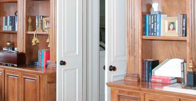 Storage and operation of interior doors