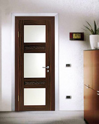 Veneered and laminated interior doors.